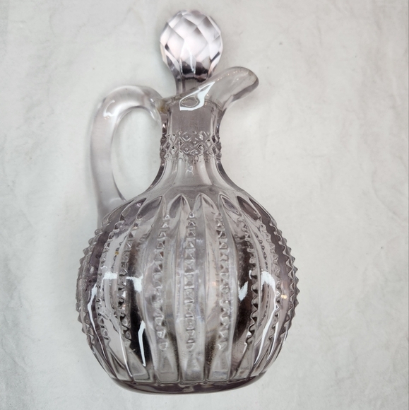 Antique Crystal Oil Carafe - Picture 2 of 6
